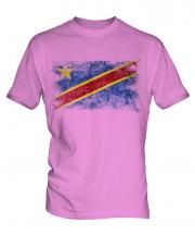 Democratic Rep. Of Congo Distressed Flag Mens T-Shirt