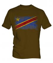 Democratic Rep. Of Congo Distressed Flag Mens T-Shirt