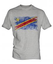 Democratic Rep. Of Congo Distressed Flag Mens T-Shirt