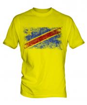 Democratic Rep. Of Congo Distressed Flag Mens T-Shirt