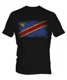 Democratic Rep. Of Congo Distressed Flag Mens T-Shirt