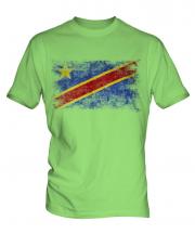Democratic Rep. Of Congo Distressed Flag Mens T-Shirt