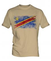 Democratic Rep. Of Congo Distressed Flag Mens T-Shirt
