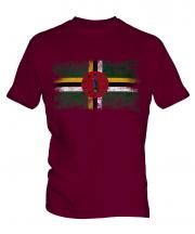 Dominica Distressed Flag Mens T-Shirt