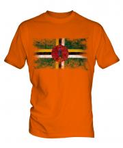 Dominica Distressed Flag Mens T-Shirt