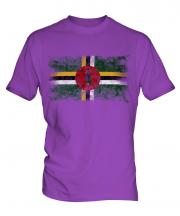 Dominica Distressed Flag Mens T-Shirt