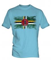Dominica Distressed Flag Mens T-Shirt