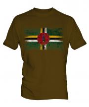 Dominica Distressed Flag Mens T-Shirt