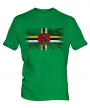 Dominica Distressed Flag Mens T-Shirt