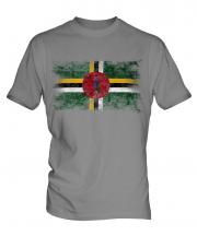 Dominica Distressed Flag Mens T-Shirt