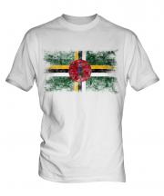 Dominica Distressed Flag Mens T-Shirt