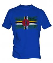 Dominica Distressed Flag Mens T-Shirt