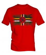 Dominica Distressed Flag Mens T-Shirt