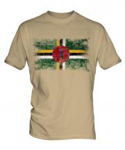 Dominica Distressed Flag Mens T-Shirt