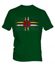 Dominica Distressed Flag Mens T-Shirt
