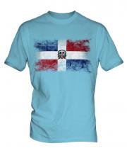 Dominican Republic Distressed Flag Mens T-Shirt