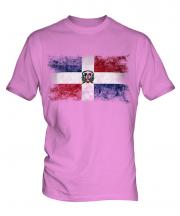 Dominican Republic Distressed Flag Mens T-Shirt