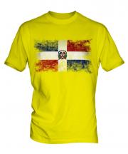 Dominican Republic Distressed Flag Mens T-Shirt