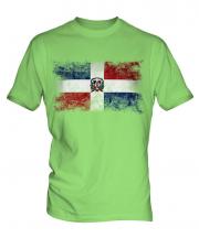 Dominican Republic Distressed Flag Mens T-Shirt