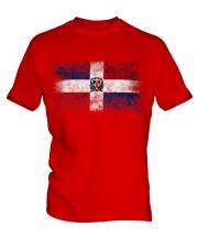 Dominican Republic Distressed Flag Mens T-Shirt