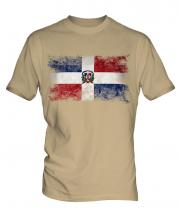 Dominican Republic Distressed Flag Mens T-Shirt