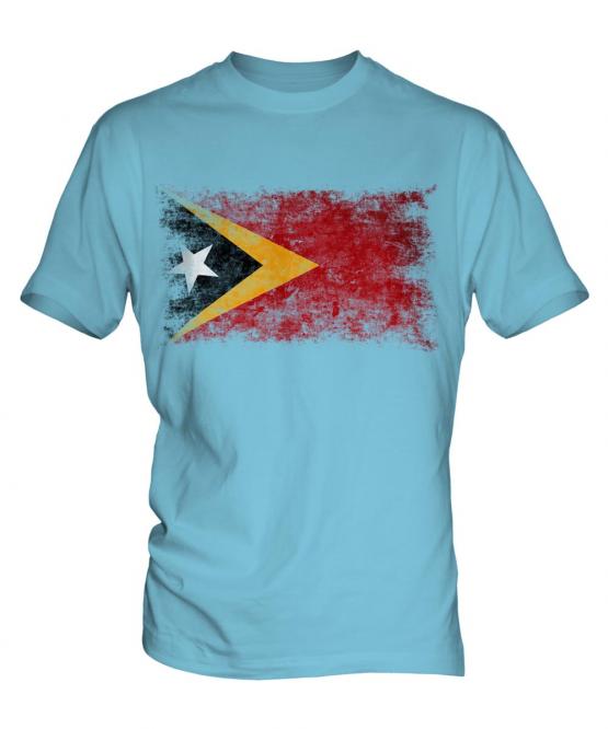 East Timor Distressed Flag Mens T-Shirt