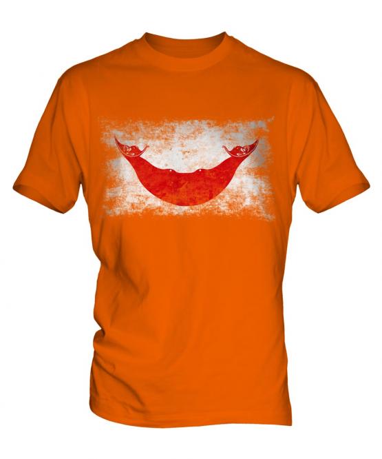 Easter Island Distressed Flag Mens T-Shirt
