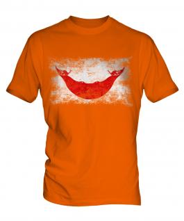 Easter Island Distressed Flag Mens T-Shirt