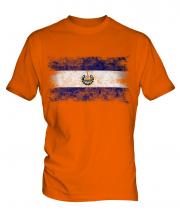 El Salvador Distressed Flag Mens T-Shirt