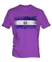 El Salvador Distressed Flag Mens T-Shirt