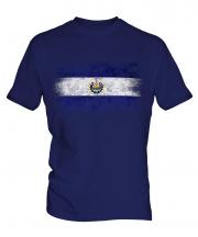 El Salvador Distressed Flag Mens T-Shirt