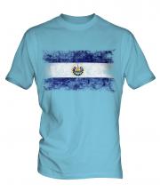 El Salvador Distressed Flag Mens T-Shirt