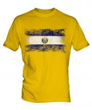 El Salvador Distressed Flag Mens T-Shirt