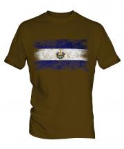El Salvador Distressed Flag Mens T-Shirt