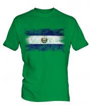 El Salvador Distressed Flag Mens T-Shirt