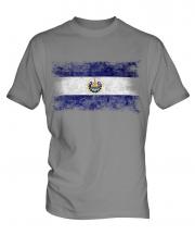 El Salvador Distressed Flag Mens T-Shirt