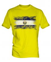 El Salvador Distressed Flag Mens T-Shirt