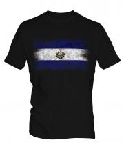 El Salvador Distressed Flag Mens T-Shirt