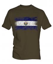El Salvador Distressed Flag Mens T-Shirt