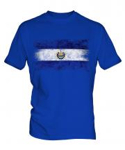 El Salvador Distressed Flag Mens T-Shirt