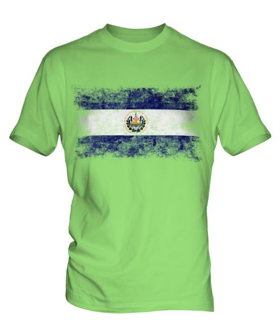 El Salvador Distressed Flag Mens T-Shirt