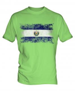 El Salvador Distressed Flag Mens T-Shirt