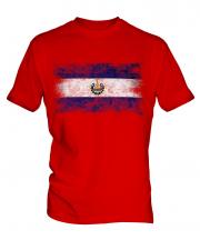 El Salvador Distressed Flag Mens T-Shirt