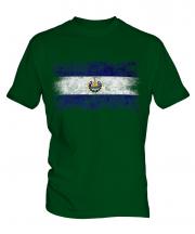 El Salvador Distressed Flag Mens T-Shirt