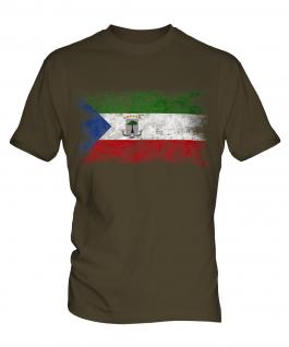 Equatorial Guinea Distressed Flag Mens T-Shirt