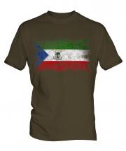 Equatorial Guinea Distressed Flag Mens T-Shirt