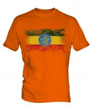 Ethiopa Distressed Flag Mens T-Shirt