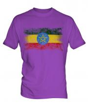 Ethiopa Distressed Flag Mens T-Shirt