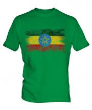 Ethiopa Distressed Flag Mens T-Shirt