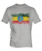 Ethiopa Distressed Flag Mens T-Shirt